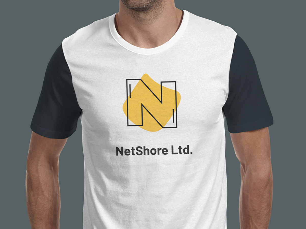 Brand design for Netshore IT firm starting with letter N