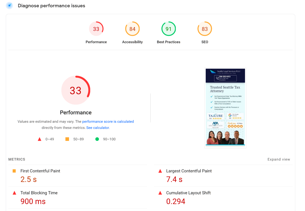 Improve google page speed