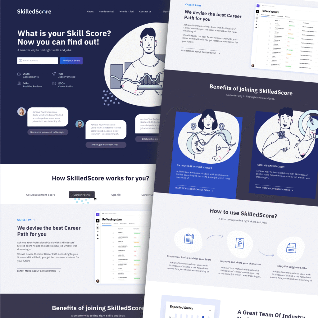 SaaS landing page design for AI Startup