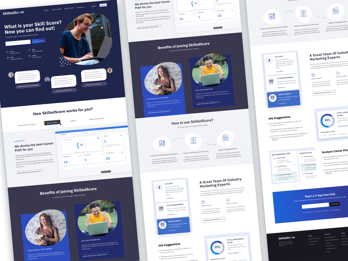 Startup landing page design