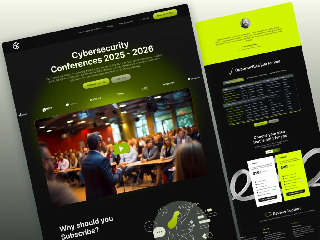 Mockup of Landing Page Design & Development