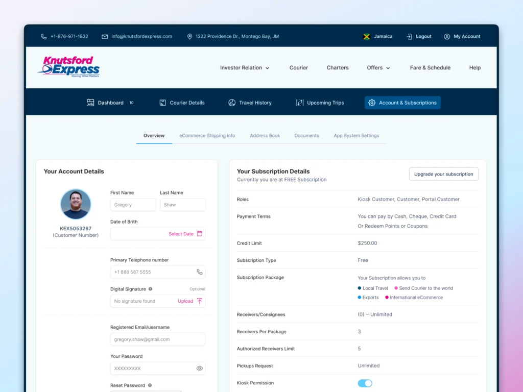 Account Details Screen UI Design