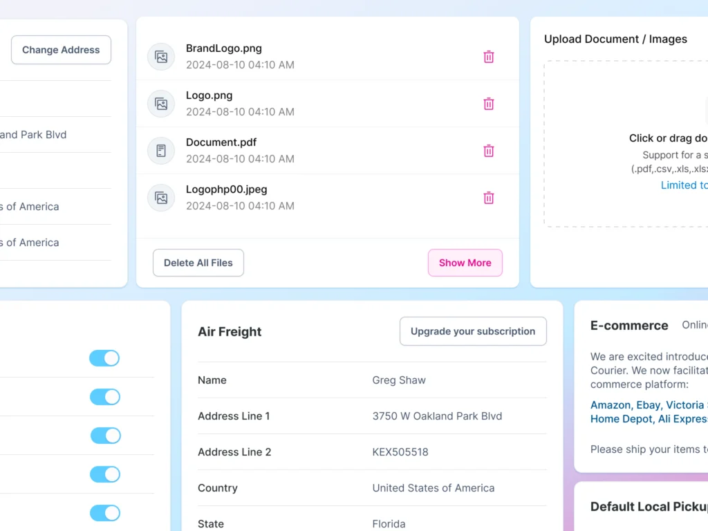 Travel Dashboard SaaS UX UI Design components